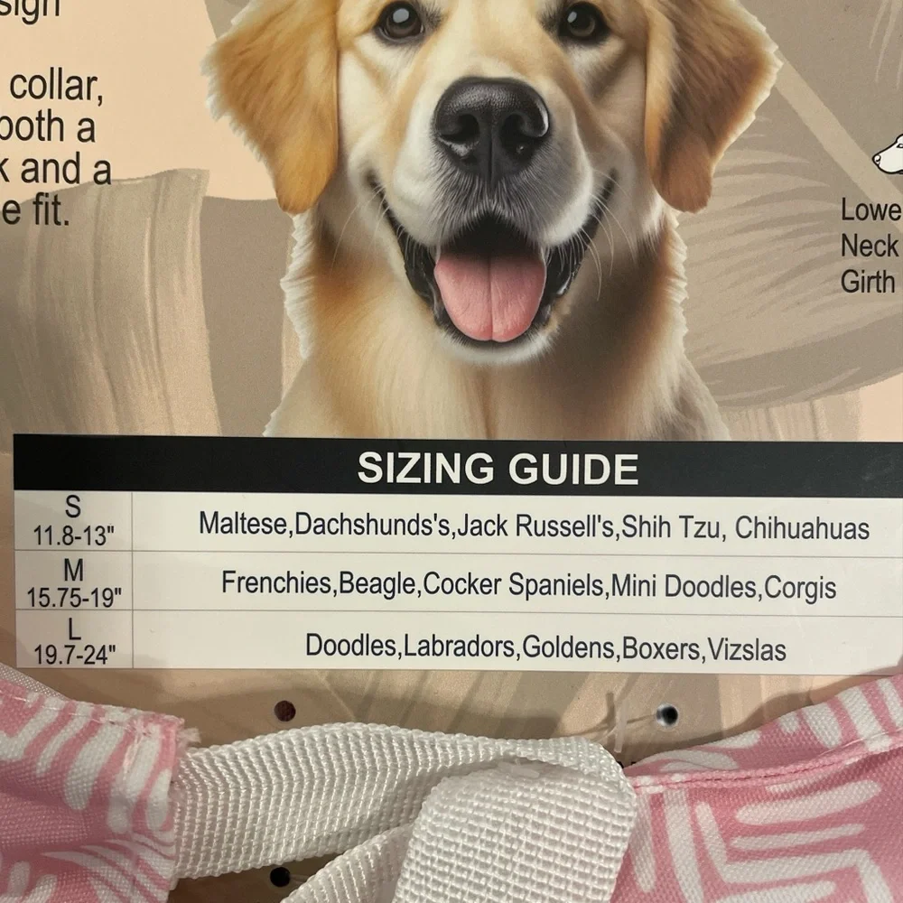 Tommy Bahama Dog Bandana and Collar Size Medium Pink and White